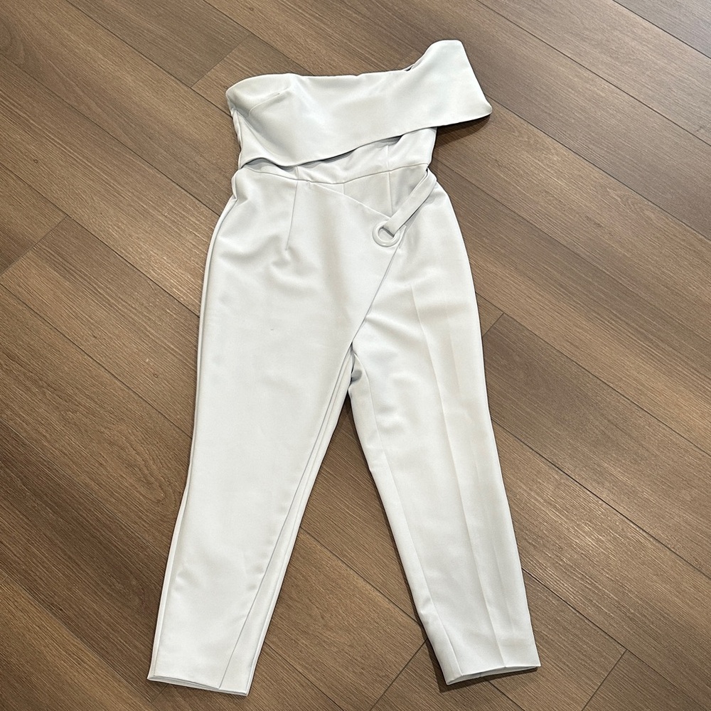Lavish Alice Elegant Off-Shoulder Light Blue Jumpsuit